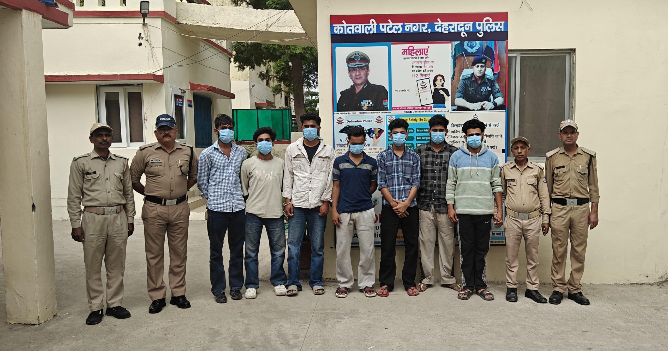 पटेलनगर क्षेत्र में लड़ाई झगड़ा कर शांति व्यवस्था भंग करने का प्रयास कर रहे 07 व्यक्तियो को पुलिस ने किया गिरफ्तार